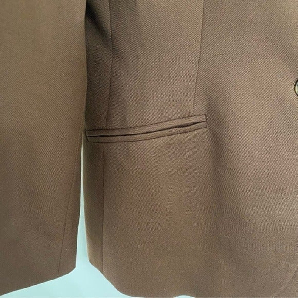 Pendleton Wool Blend Blazer Brown Size 10 Petite - Picture 6 of 8